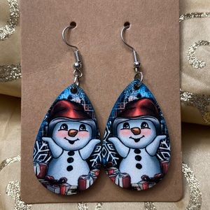 Snowman earrings